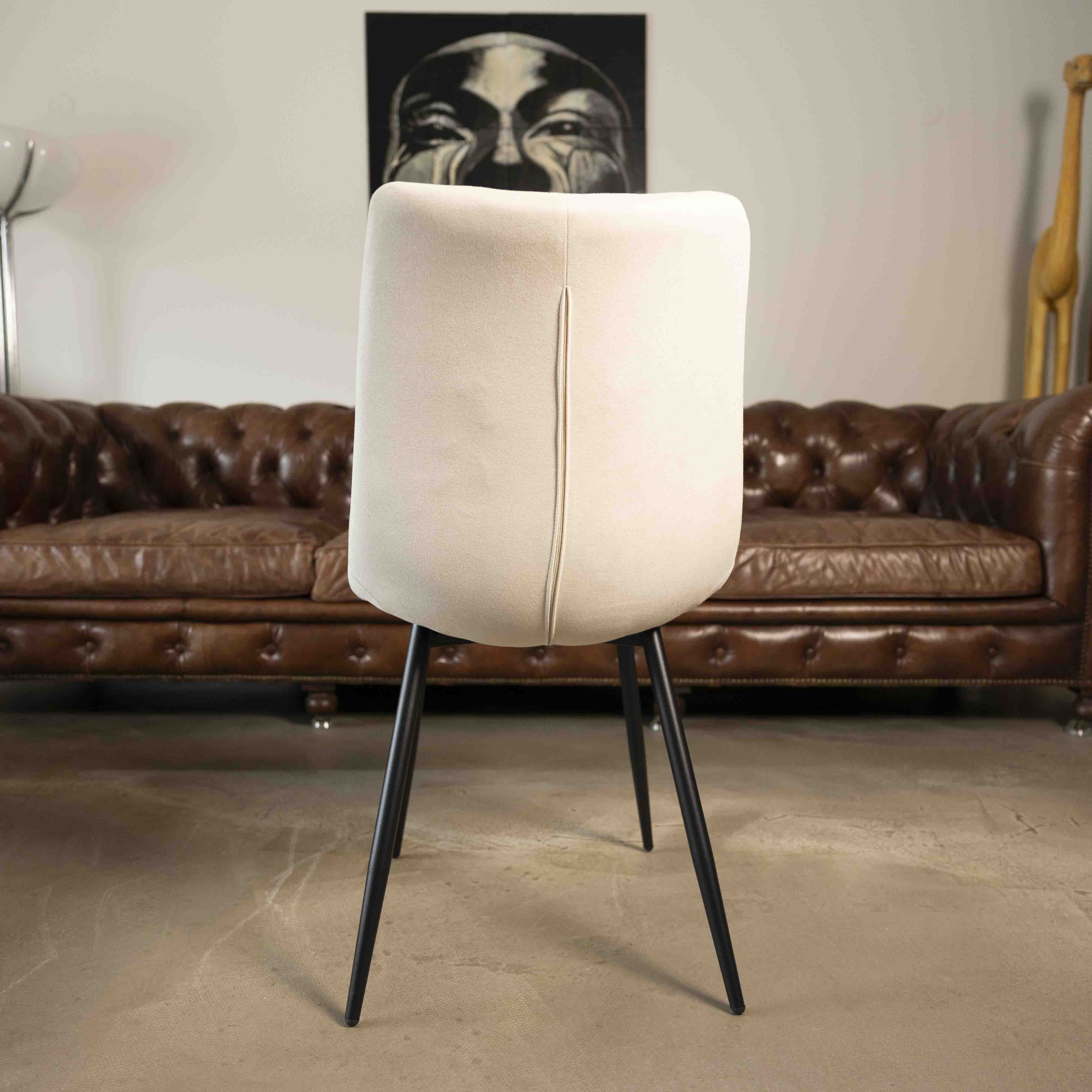 Chaise de salle à manger tissu matelassé Harvey - 10 couleurs - Home Beddings & Curtains