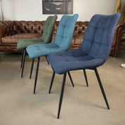 Chaise de salle à manger tissu matelassé Harvey - 10 couleurs - Home Beddings & Curtains