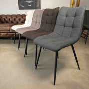 Chaise de salle à manger tissu matelassé Harvey - 10 couleurs - Home Beddings & Curtains