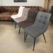 Chaise de salle à manger tissu matelassé Harvey - 10 couleurs - Home Beddings & Curtains