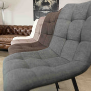 Chaise de salle à manger tissu matelassé Harvey - 10 couleurs - Home Beddings & Curtains