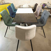 Chaise de salle à manger tissu matelassé Harvey - 10 couleurs - Home Beddings & Curtains