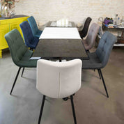 Chaise de salle à manger tissu matelassé Harvey - 10 couleurs - Home Beddings & Curtains