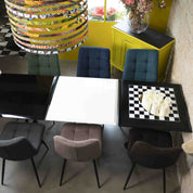 Chaise de salle à manger tissu matelassé Harvey - 10 couleurs - Home Beddings & Curtains