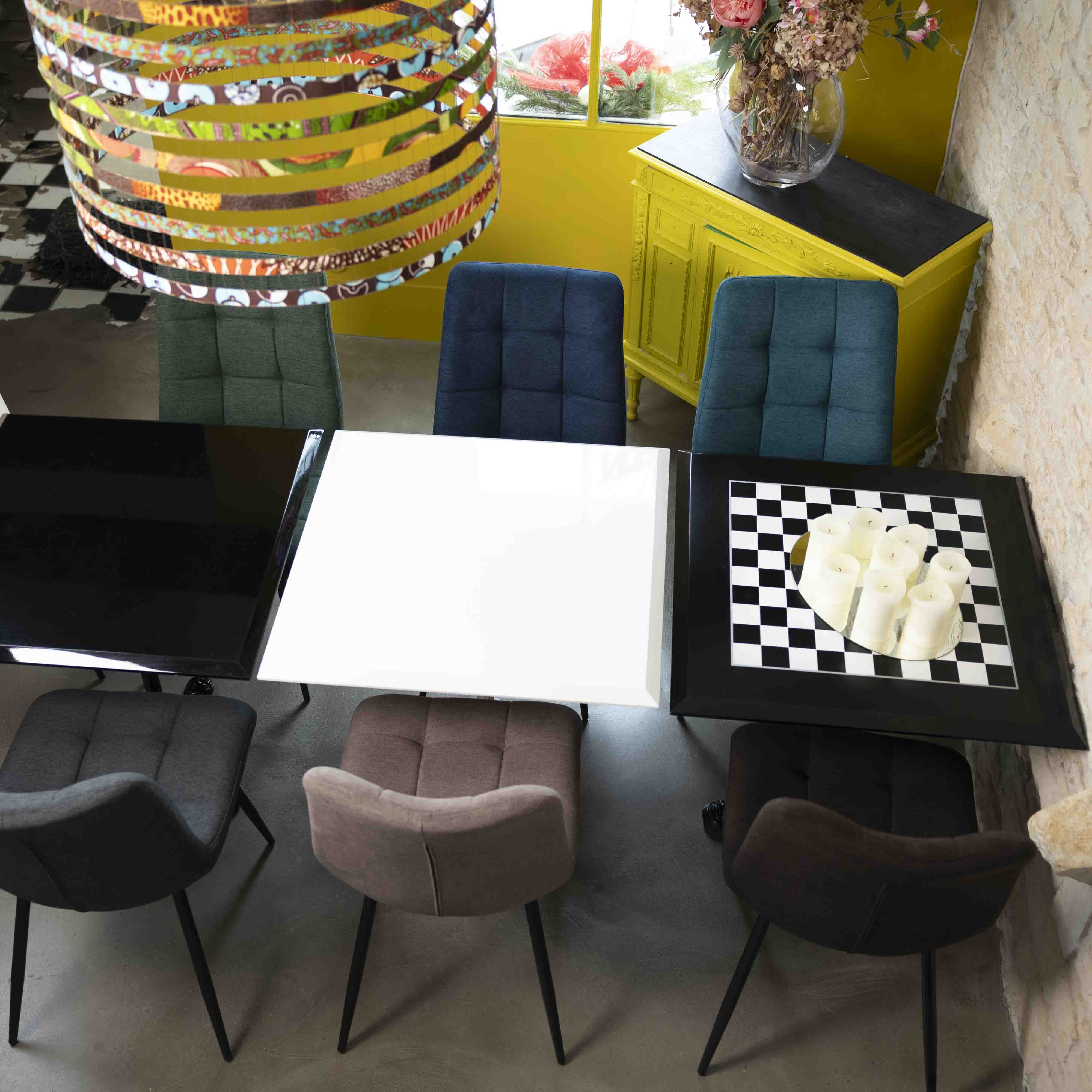 Chaise de salle à manger tissu matelassé Harvey - 10 couleurs - Home Beddings & Curtains