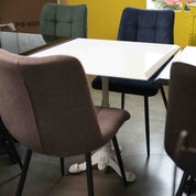 Chaise de salle à manger tissu matelassé Harvey - 10 couleurs - Home Beddings & Curtains