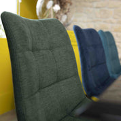 Chaise de salle à manger tissu matelassé Harvey - 10 couleurs - Home Beddings & Curtains