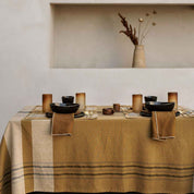 Nappe Aalborg Haomy en lin lavé & coton – motif carreaux, 5 coloris disponibles