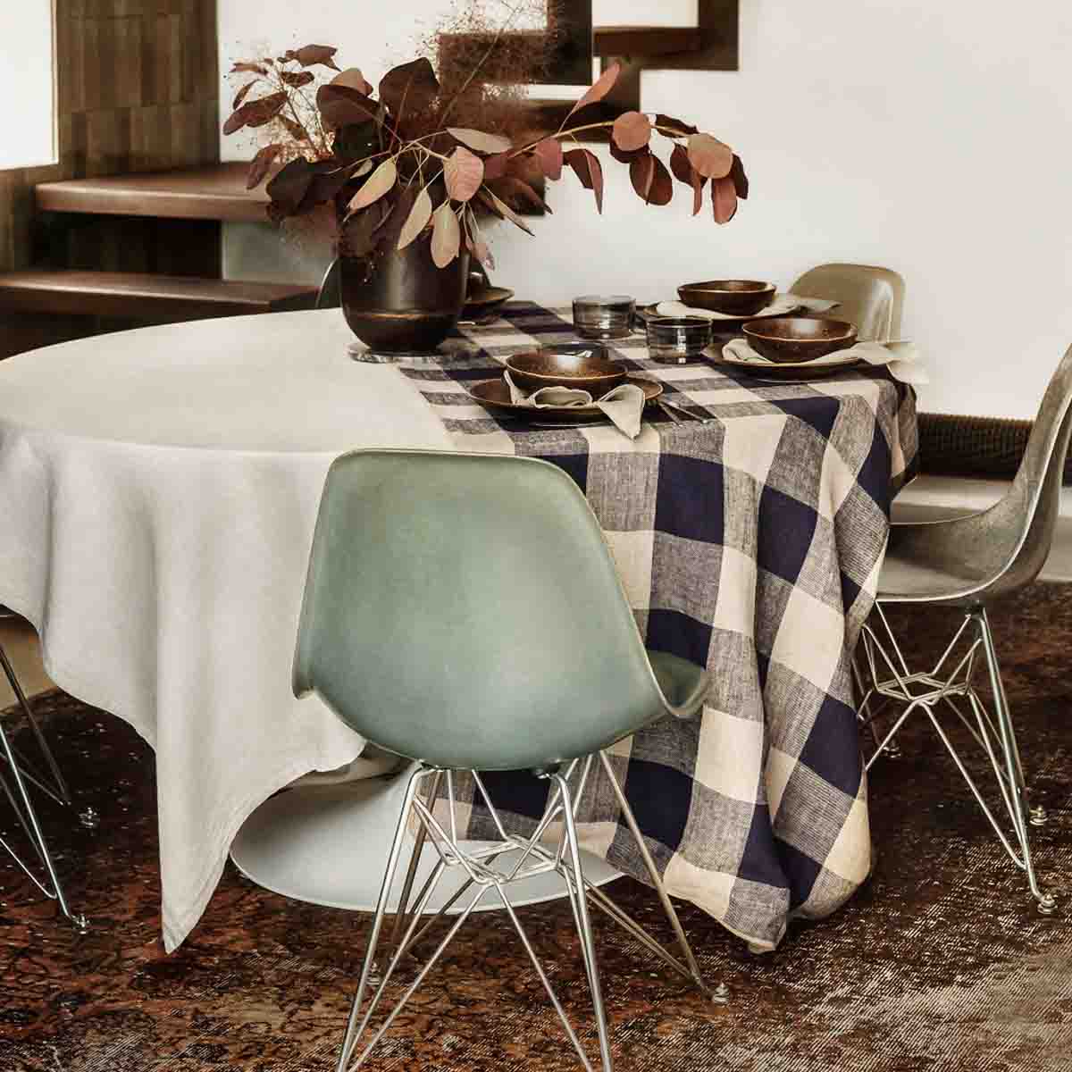 Nappe Granville Haomy en lin lavé – 2 teintes sobres