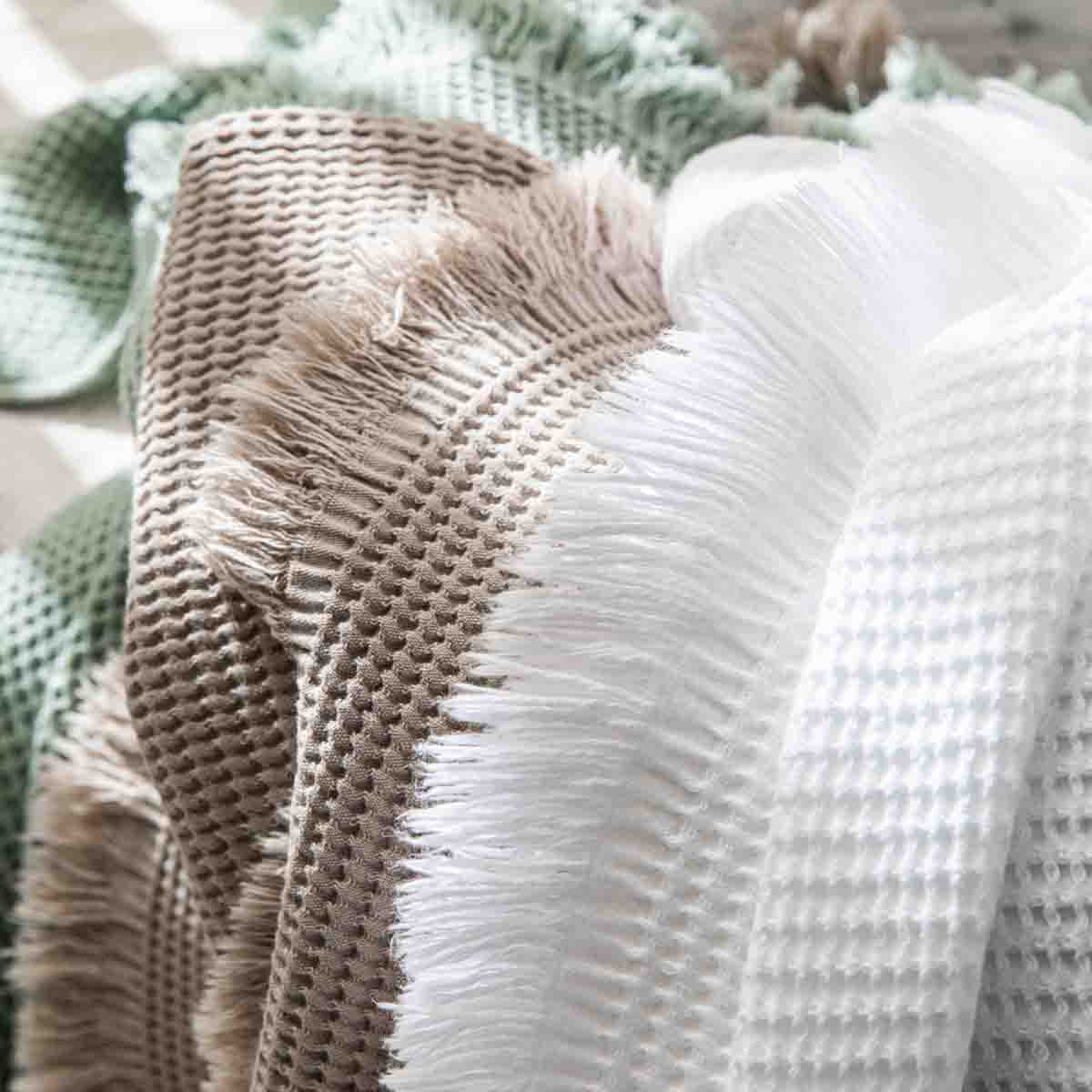Timor terry towel honeycomb cotton Celadon - Harmony Haomy