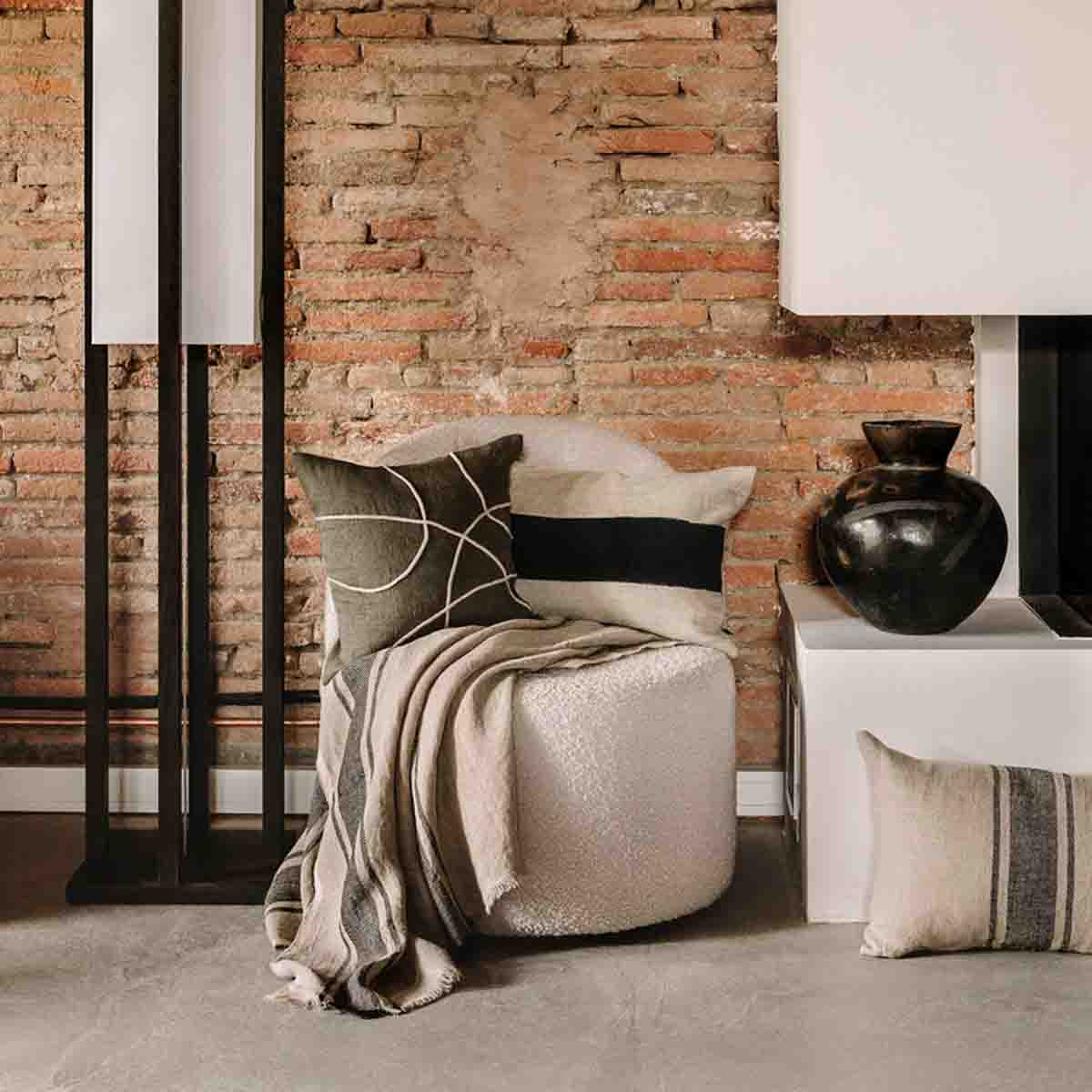 Rectangular linen cushion cover Marbella 40x60 cm - Harmony Haomy