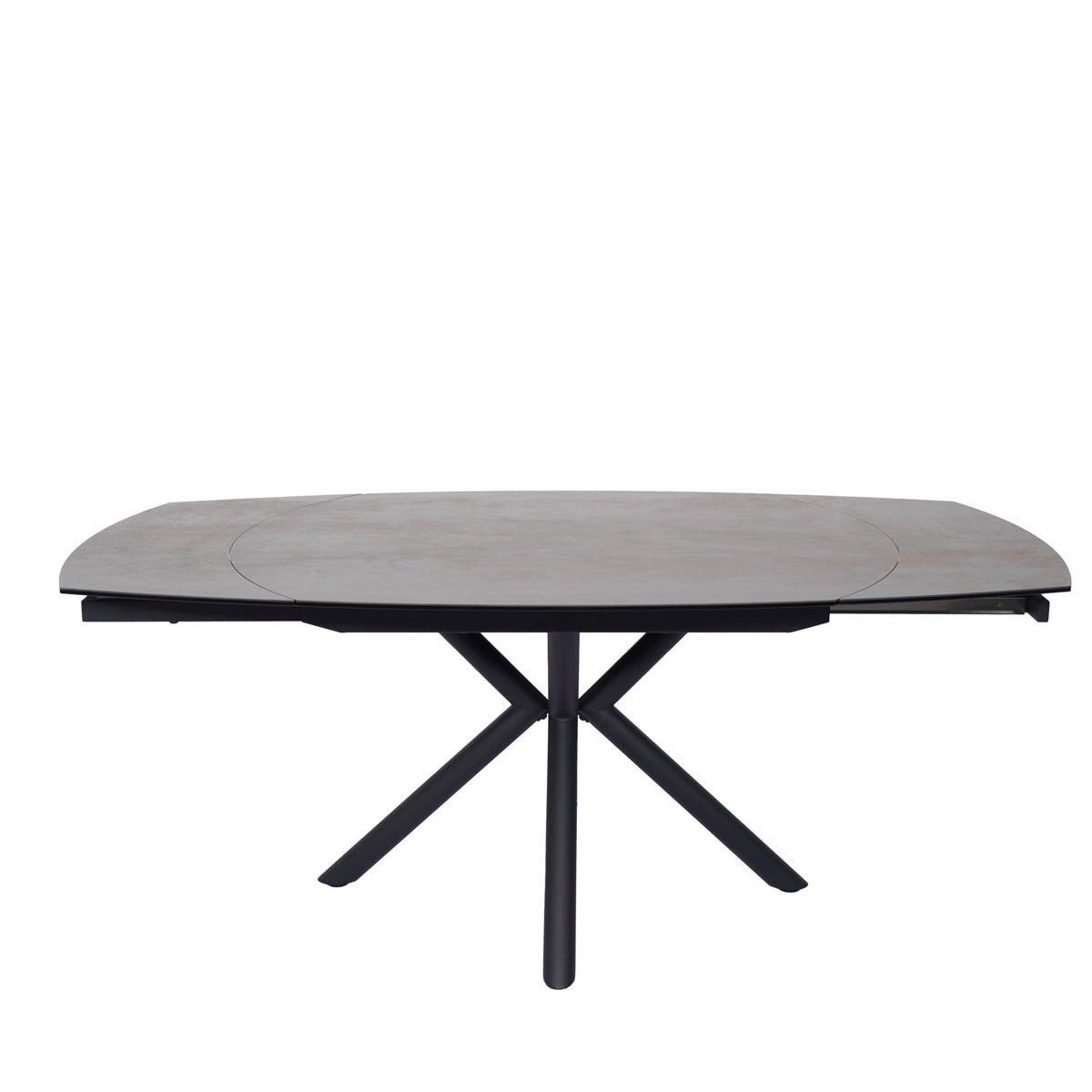 Table en céramique extensible rotative Conway Noir bronze - Home Beddings & Curtains