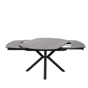 Table en céramique extensible rotative Conway Noir bronze - Home Beddings & Curtains