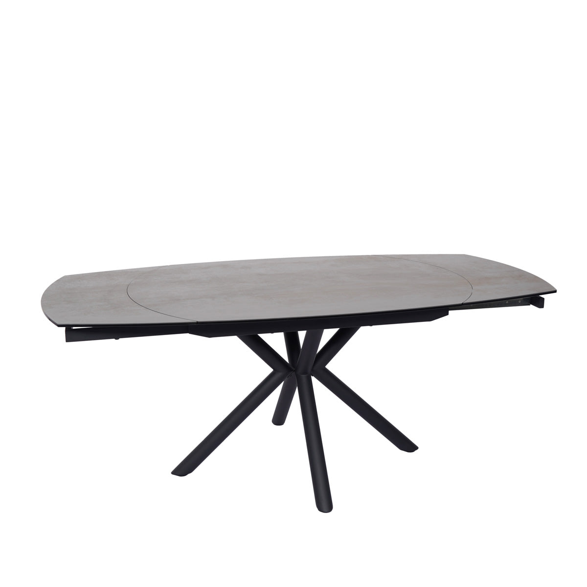 Table en céramique extensible rotative Conway Noir bronze - Home Beddings & Curtains