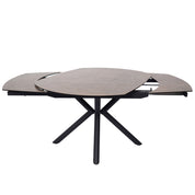Table en céramique extensible rotative Conway Rouille gris - Home Beddings & Curtains