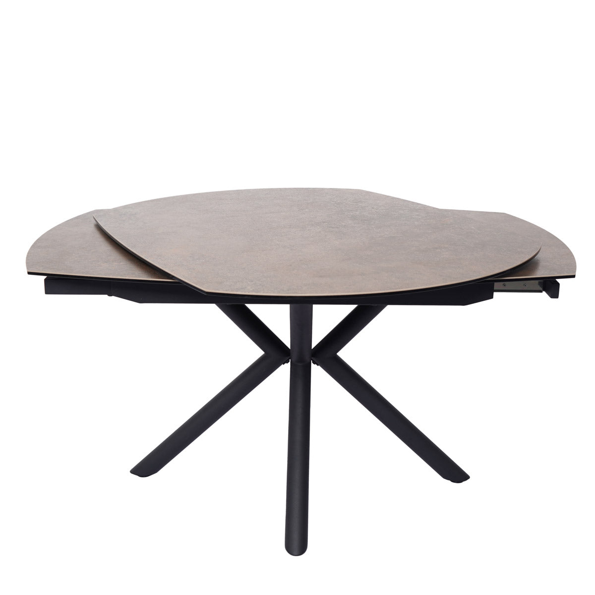 Table en céramique extensible rotative Conway Rouille gris - Home Beddings & Curtains