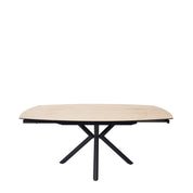 Table en céramique extensible rotative Conway Chêne clair - Home Beddings & Curtains