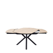 Table en céramique extensible rotative Conway Chêne clair - Home Beddings & Curtains