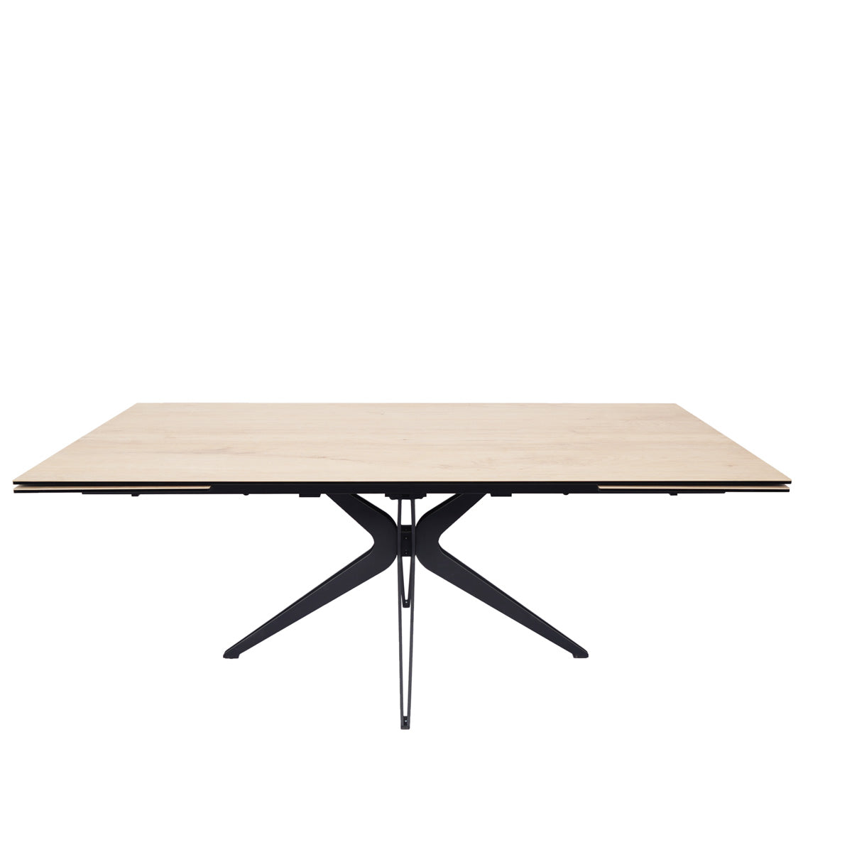 Table en céramique extensible Plisken Chêne clair - Home Beddings & Curtains