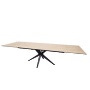 Table en céramique extensible Plisken Chêne clair - Home Beddings & Curtains