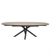 Table en céramique extensible Willard Chêne clair - Home Beddings & Curtains