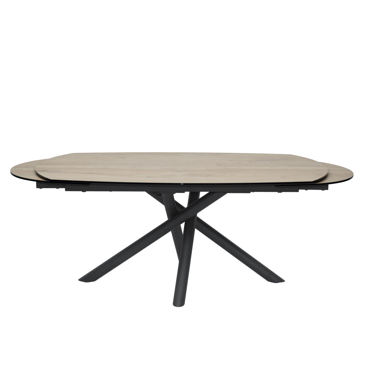 Table en céramique extensible Willard Chêne clair - Home Beddings & Curtains