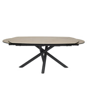 Table en céramique extensible Willard Chêne clair - Home Beddings & Curtains