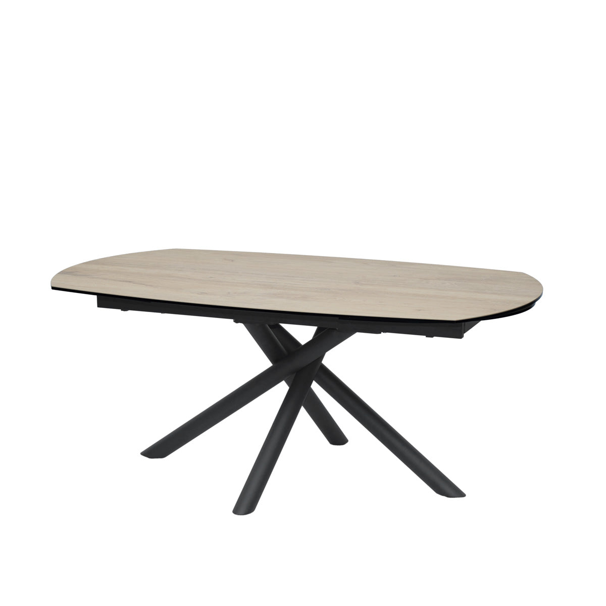 Table en céramique extensible Willard Chêne clair - Home Beddings & Curtains