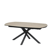 Table en céramique extensible Willard Chêne clair - Home Beddings & Curtains