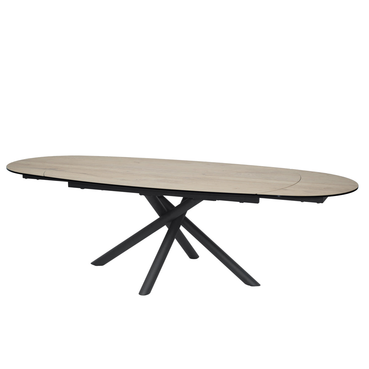 Table en céramique extensible Willard Chêne clair - Home Beddings & Curtains