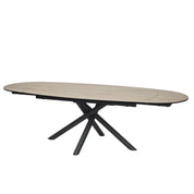 Table en céramique extensible Willard Chêne clair - Home Beddings & Curtains