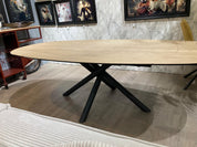 Table en céramique extensible Willard Chêne clair - Home Beddings & Curtains