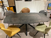 Table en céramique extensible rotative Conway Noir bronze - Home Beddings & Curtains