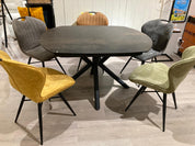 Table en céramique extensible rotative Conway Noir bronze - Home Beddings & Curtains