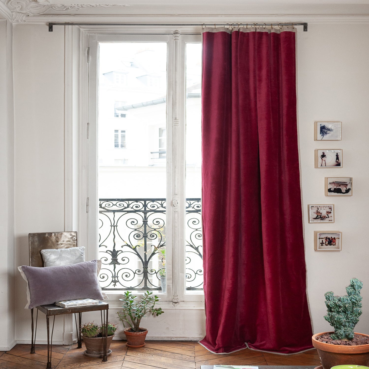 Rideau Médicis en velours Terre rouge – occultant et élégant 130x280 cm