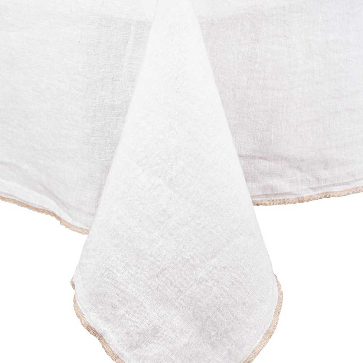 nappe en lin lavé venise 160x300 cm blanc-harmony haomy