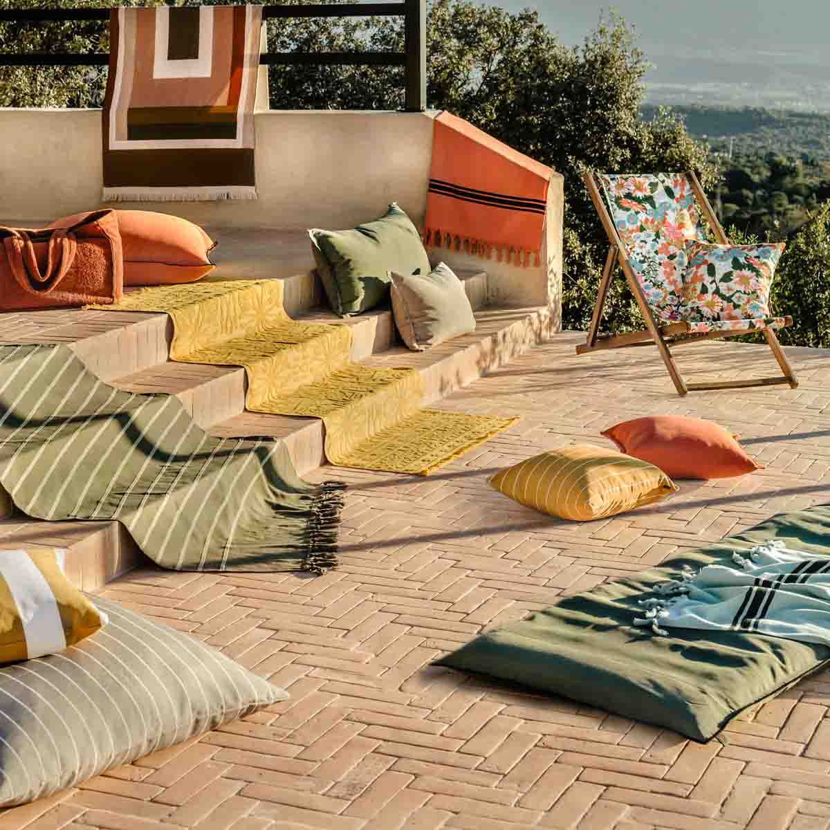 Riviera outdoor square cushion cover 45x45 cm - Harmony Haomy