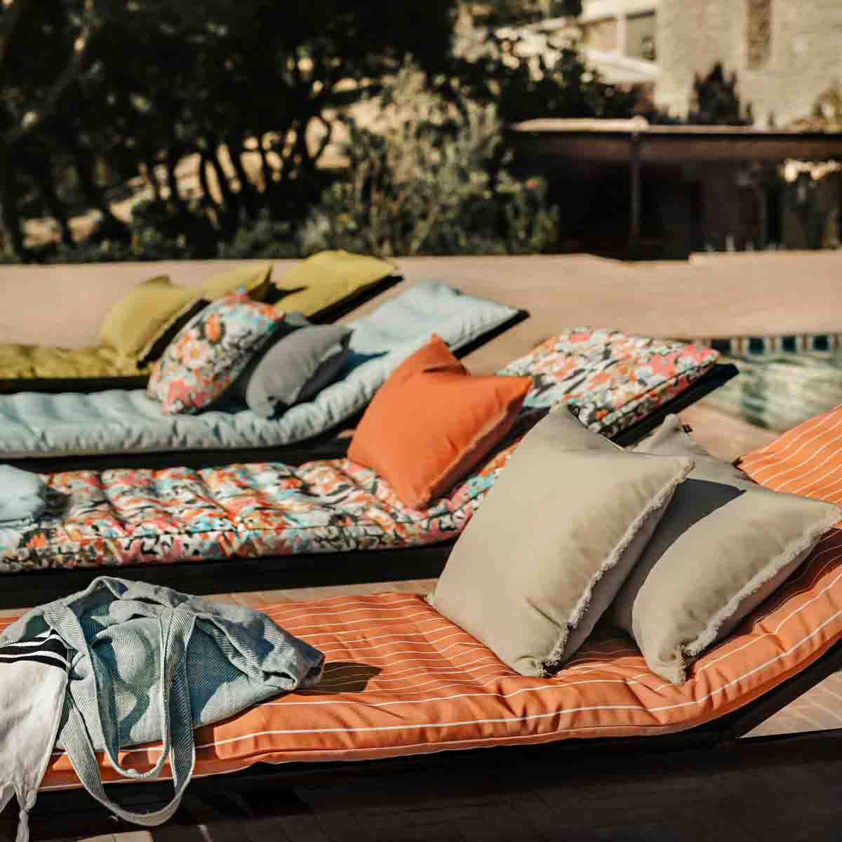 Riviera outdoor square cushion cover 45x45 cm - Harmony Haomy