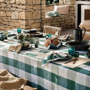 Nappe Palma Haomy en lin lavé à grands carreaux – 3 couleurs tendances