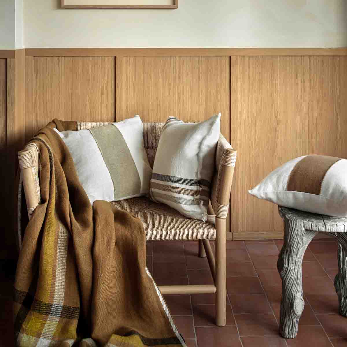 Square linen cushion cover Malibu 45x45 cm - Harmony Haomy