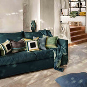 Plaid Baya Haomy en lin et coton, jeté de lit avec 7 couleurs élégantes