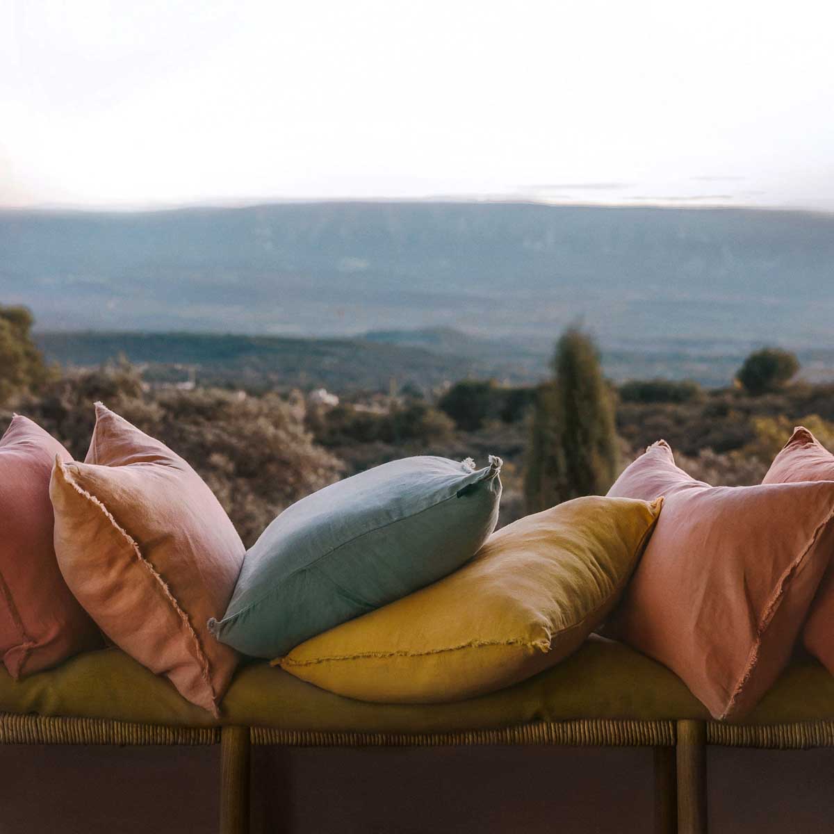 Viti rectangle linen cushion cover 40x60 cm - Harmony Haomy