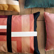 Arizona Haomy cushion cover in embroidered cotton - 2 graphic colors