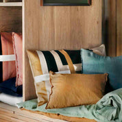 Housses de coussins Limy Haomy en lin et coton, finitions frangées - 14 couleurs douces