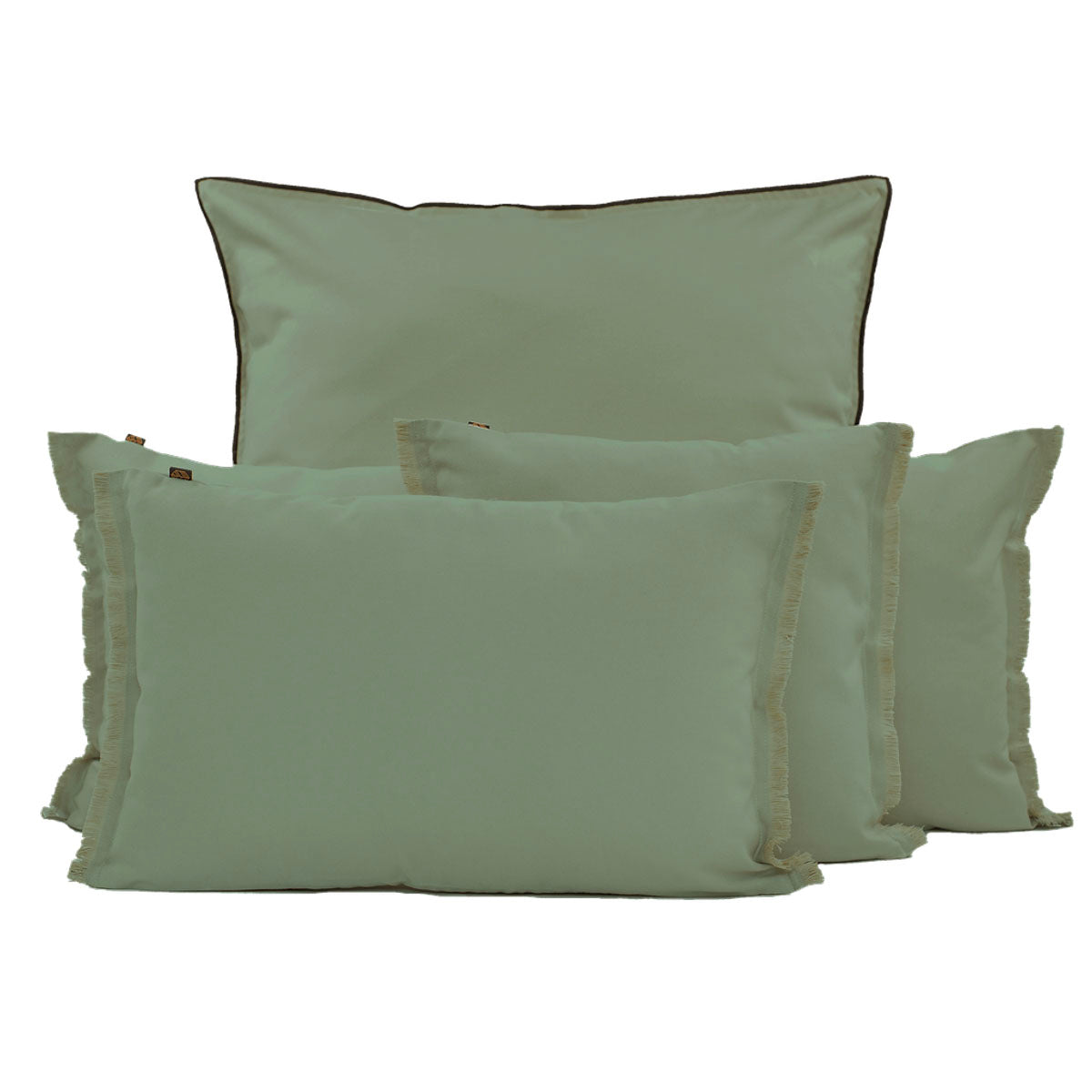 Housse de coussin extérieure Bimini Haomy-Harmony textile – jardin terrasse, coloris Amande