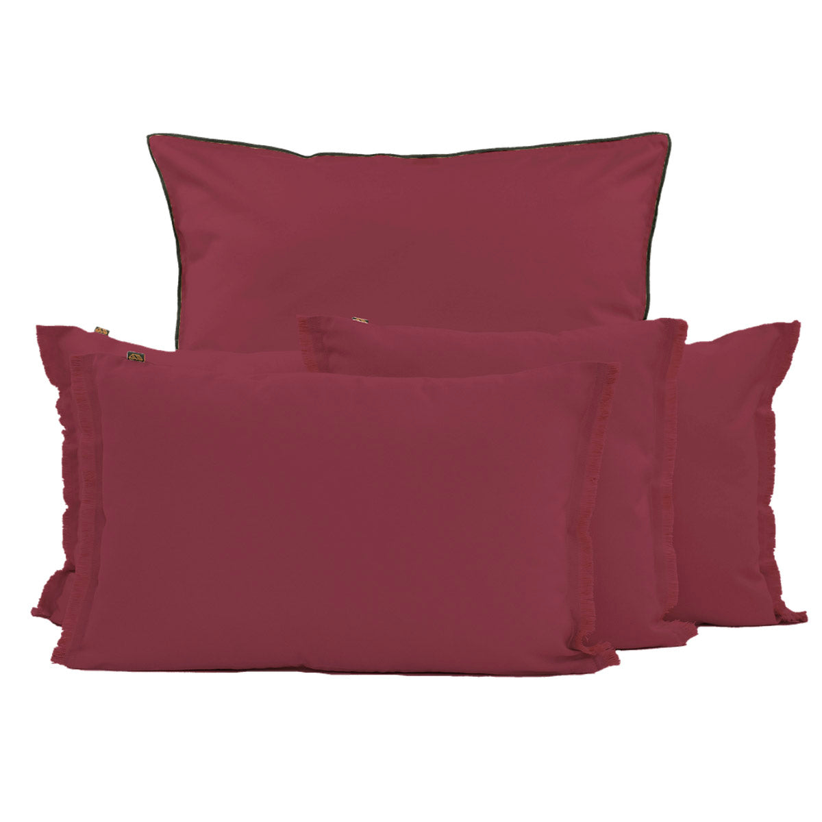 Housse de coussin extérieure Bimini Haomy-Harmony textile – jardin terrasse, coloris Framboise