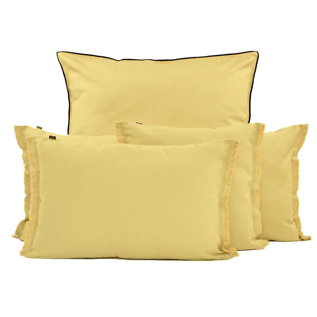 Housse de coussin extérieure Bimini Haomy-Harmony textile – jardin terrasse, coloris Paille