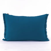 Housse de coussin rectangulaire extérieure Bimini Haomy-Harmony textile – jardin terrasse, coloris Bleu de prusse