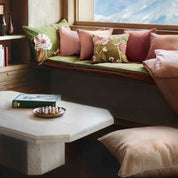 Housse de coussin velours New Delhi Haomy - Finition bourdon lin, 16 teintes raffinées