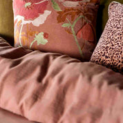 Bristol Haomy Kissen – floral bestickter Samtbezug – 4 beruhigende Farbtöne